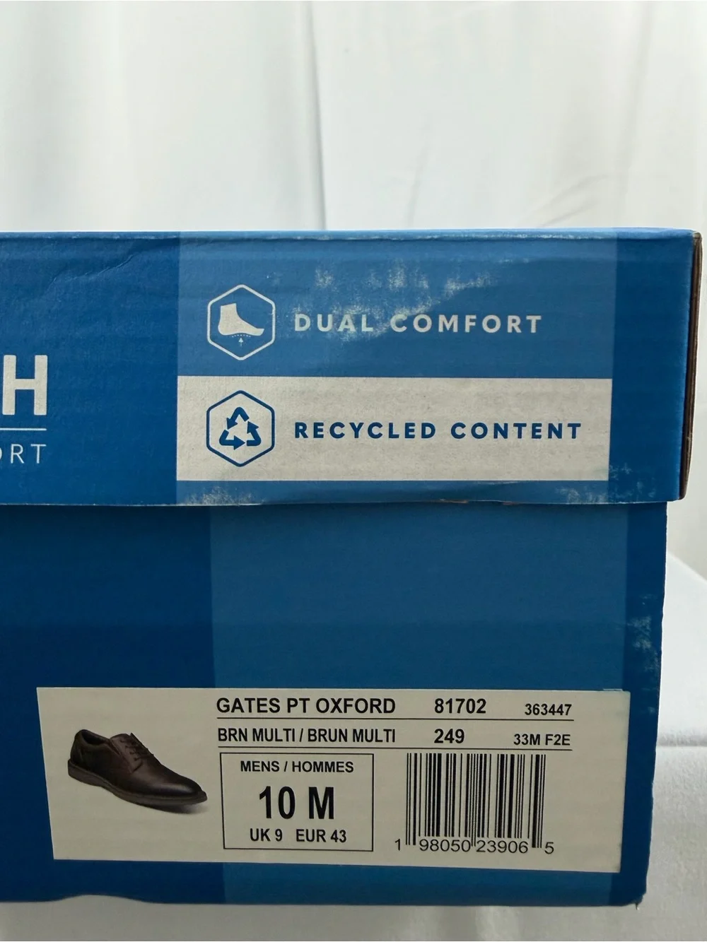 NWT Nunn Bush Men's Size 10 Brown Lace-Up Casual Dress Shoes